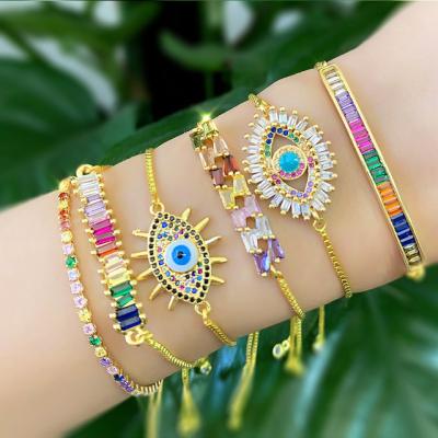 China Wholesale Exquisite Bracelets Romantic Crystal Girls Bracelet Fashion Colorful Women's Jewelry for sale