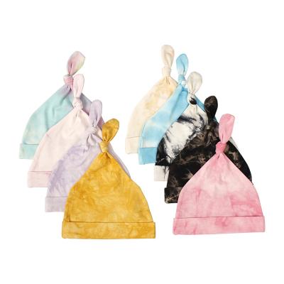 China Picture Soft Cotton Newborn Baby Hats 0-6 Months Baby Link Beanie Bonnet Infant Hospital Dye Hats for sale