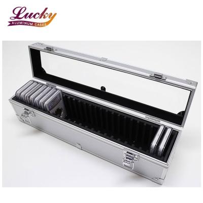 China Aluminum Certified Coin Storage Case 25 Graded Slabs Cargo Box Case Lucky LYC-024 for sale