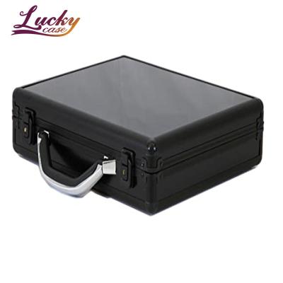 China Watches Collectors Briefcase Aluminum Metal Aluminum Black Customize Watch Storage Safety Case for sale