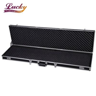 China Aluminum Rifle Case Aluminum Long Gun Hard Case Portable Locking Shotgun Storage Box with Padded Foam and Combination Lock for sale