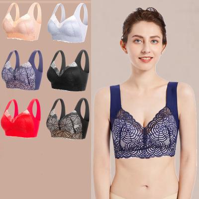 China Hot Selling Sexy Cool Feeling QUICK DRY Thin No Buckle Lace One Piece Underwear Wire Free Bra For Woman for sale