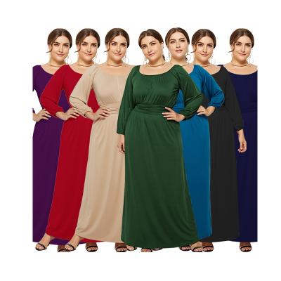 China 2021 Autumn New High Quality Fashion Best-selling Women's Sexy Pleats Anti-Static Plus Size Dress for sale