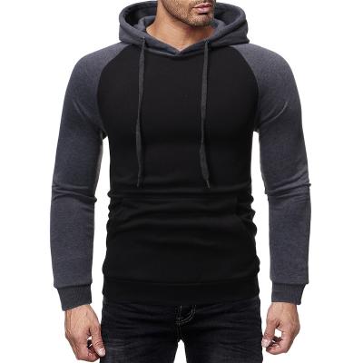 China Wholesale Autumn Fleece Hoodies Breathable Custom Patchwork Long Sleeve Pullovers Men With Kanga Pocket for sale