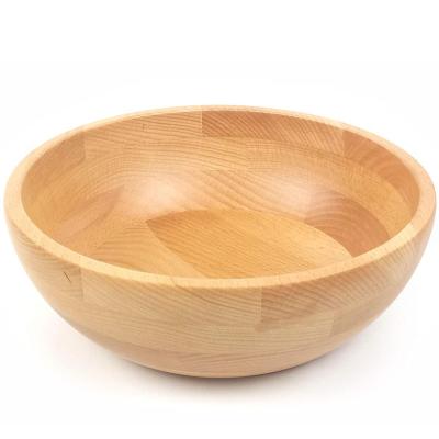 China CLASSIC High Quality Factory Wholesale Custom Wooden Recycle Round Large Serving Antique Natural Bamboo Salad Bowl for sale