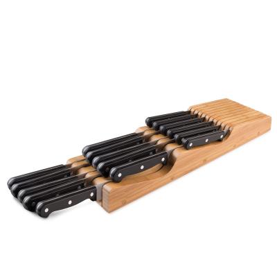 China Natural In-Drawer Bamboo knife block for sale