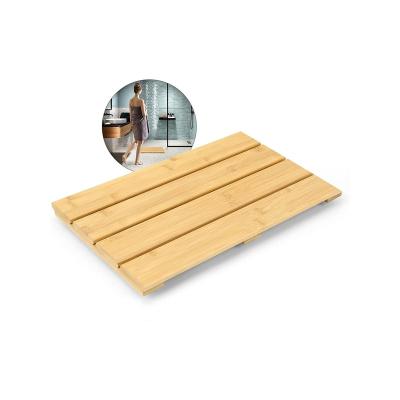 China CLASSIC Non-Slip Mold Resistant Bamboo Bath Shower Mat for Indoor Outdoor Spa Relaxation Bathroom Rug for sale