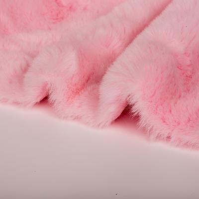 China High Density Soft Garment Faux Rabbit Fur Fabric For Garment Home Textile for sale