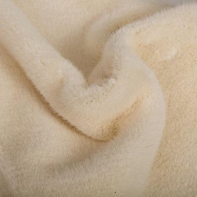 China Wholesale Garment 75D 100% Polyester Faux Rabbit Fur Fabric Dyed Printed for sale