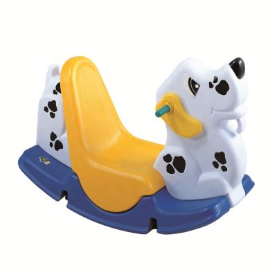 China Ride On Toy Kids Large Plastic Durable Rocking Horse With Dog Design for sale