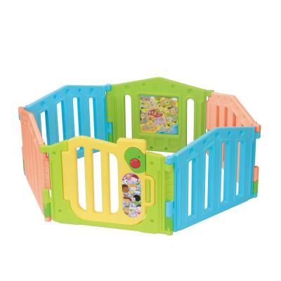 China Portable Modern Hot Selling Plastic Indoor Children's Playpens And Safety Kids Playyard Baby Fence for sale