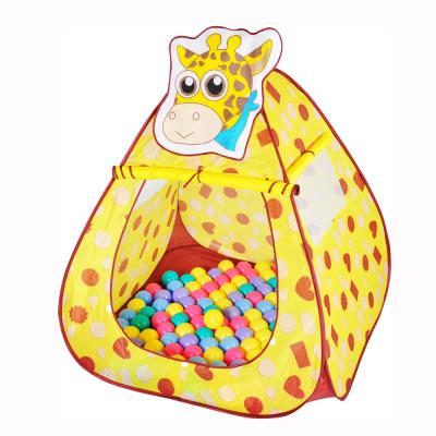 China Soft Toy Popup Room Giraffe Play Ball with 100 Plastic Ocean Pit Balls for sale