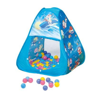 China Soft Toy Indoor and Outdoor Automatic Plastic Ocean Play Ball House Toy Tent w/100 Ocean Balls (Triangle) for sale