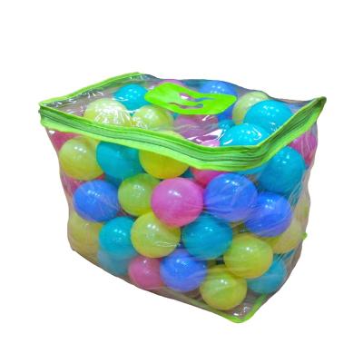 China Soft Toy 7cm Plastic Game Ocean Ball Pit Balls In PVC Bag for sale