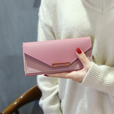 China New Women's Cheap High Quality Waterproof Pu Leather Clutch Vintage Style Long Wallet For Girl for sale