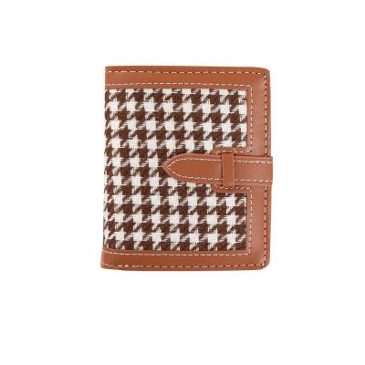 China 2021 Fashions New Coin Purse Cloth Brown Single Dark Female Wallet Pull Card Waterproof Student Stake Small for sale