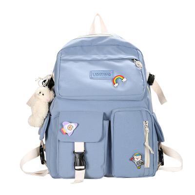 China Customized Waterproof Multi-pocket Women Backpack Teenage Girls School Bags Waterproof Student Book Bags Kids for sale