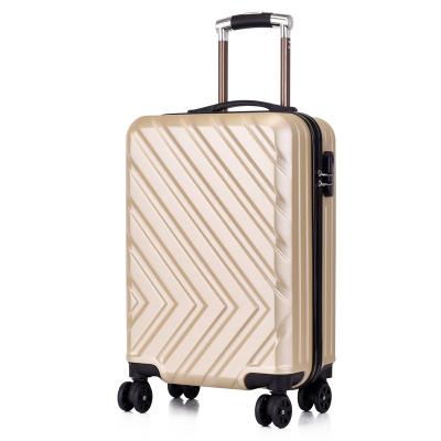 China Wholesale Travel Bottom Shape 5 Color 3 Piece Travel Trolley ABS Luggage Set For Unisex Students for sale