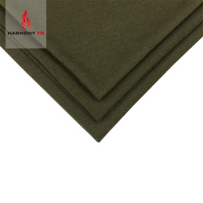 China FR Knitted Inherent Viscous Wool Blended Flame Retardant Fabric for sale