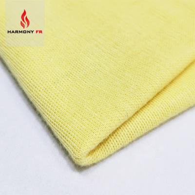 China 1414 Flame Retardant Knitted Kevlar Anti Cut Para Aramid Fire Resistant Fabric for sale