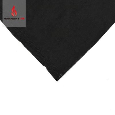 China Flame Retardant 100% Cotton Knitted Non Curving Edge Flame Retardant Plain Jersey Fabric For Safety Workwear for sale