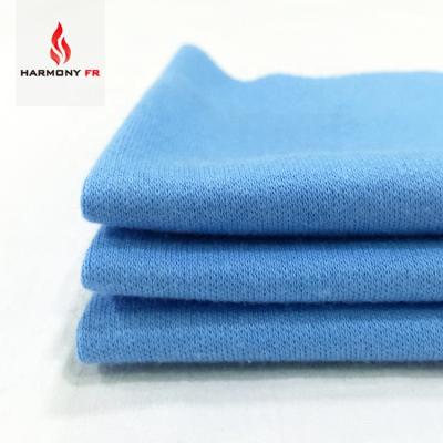 China Flame Retardant Interlock NFPA2112 FRC Custom Knitted Flame Retardant Fabric For Clothing for sale