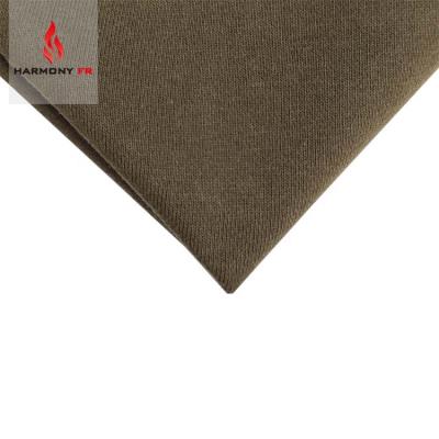 China Flame Retardant 420gsm Cotton Knitted NFPA2112 Workwear Fire Resistant Fleece Fabric for sale