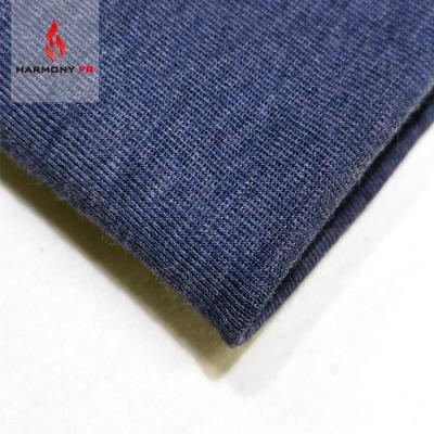 China Spandex 1*1 Rib Fire Resistant FR Aramid Fiber Flame Retardant Knitted Antistatic Viscous Fabric for sale