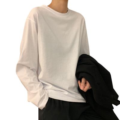 China Wholesale Anti-Wrinkle Plain T-shirts Women's Washed Oversized T-shirts Long Sleeves T-shirts Shawl Designs for sale