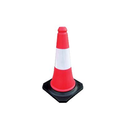 China High Quality Durable Portable PE Traffic Road Barrier Rubber Black Base Cone 500mm for sale