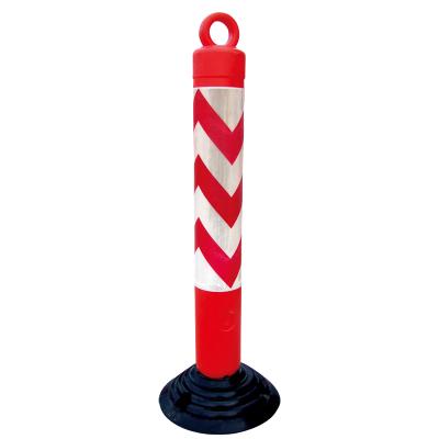 China Put On The Road 45~120CM Height Bollard Lane Divider Flexible Plastic Post With Spring Parking Bollard for sale