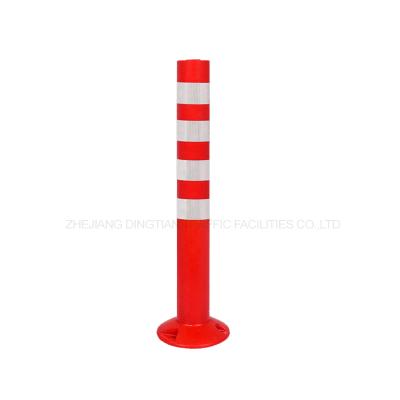 China Hight 100cm TPU Bollard Warning Post Flexible Road Divider Draftsman Post for sale