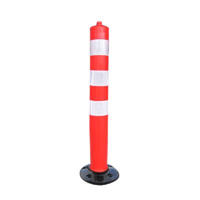 China 800mm Post Warning Bollard High Reflective Plastic Flexible PE Road Safety Road Post Bollard for sale