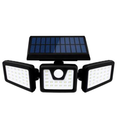 China 72LED IP65 3 Head Solar Security Light With Motion Sensor 360 Degree for sale