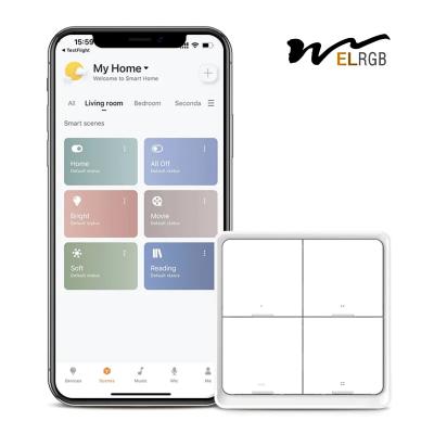 Китай Bluetooth Smart 4 Gang Light Switch светодиодный свет запасные части сенсорное управление продается