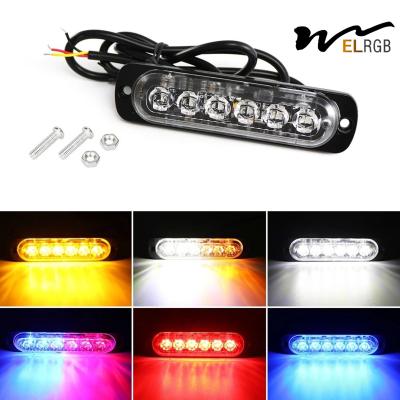 China 6LED Car Side Marker Lights Trucks Strobe Lamp LED Flasher Warning Lights for sale