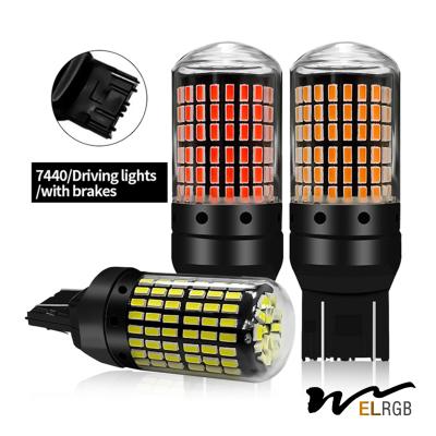 Chine T20 144smd Bulbe à LED automobile 1156 1157 7440 7443 Blanc Jaune Rouge lumière LED Feu de signalisation de virage à vendre