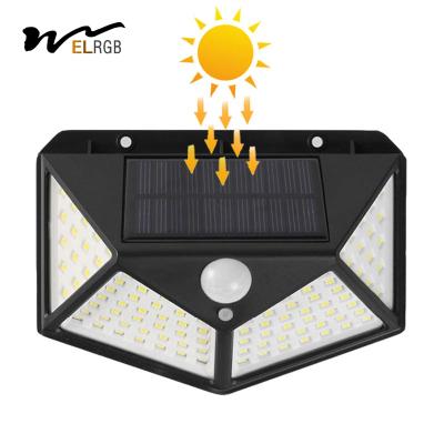 China 1000LM 100 LED Luces con energía solar Luces con detector de movimiento solar en venta