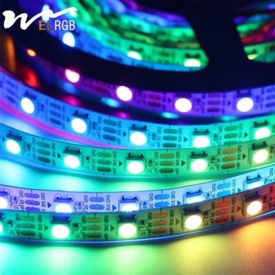 China CRI Ra 80 10mm PCB Width WS2812 Full Color SMD5050 60LEDs/m Flexible LED Light Strip en venta