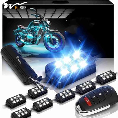 China Multi-Color Neon RGB Strips Wireless Smart Remote Controller voor motorfiets LED Light Kit Te koop