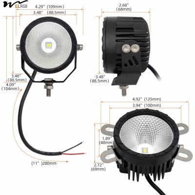 중국 50000 시간 작업 시간 오토바이를 위한 2Pcs 3.5 인치 둥근 LED 오프로드 안개 패드 라이트 판매용