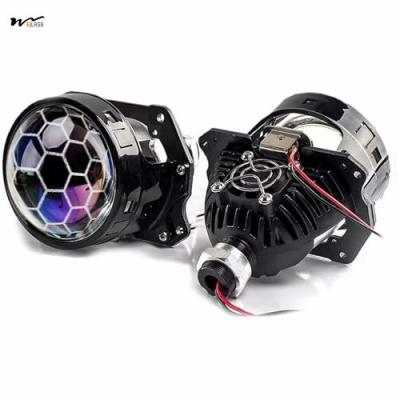 Chine 12 volts Faisceau de mise au point bleu Proyecteur LED Honeycomb Lens Kit de remise à niveau pour voiture moto à vendre