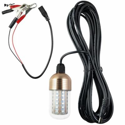 China 12V 30W IP68 Lâmpada de pescador subaquático de plástico alumínio LED Luz de pesca noturna à venda