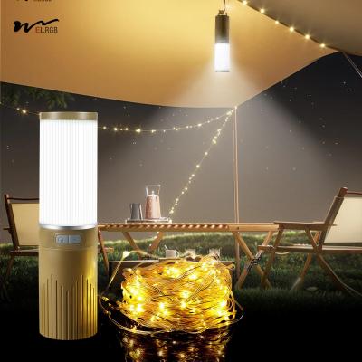 China 150-Light Plastic Camping Lantern with 49.2FT String 2 in 1 Warm White LED Tent Light for sale