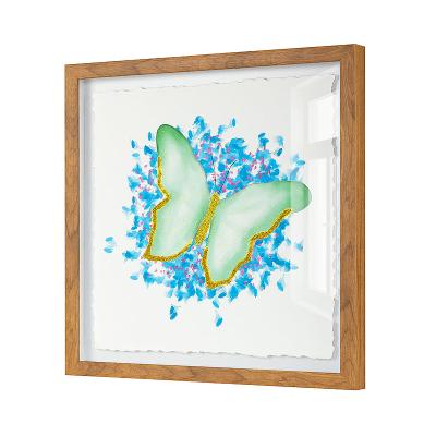 China Customization Best Price Personalized Butterfly Prints Art Home Decoration Painting Framed Print Float Paper for sale