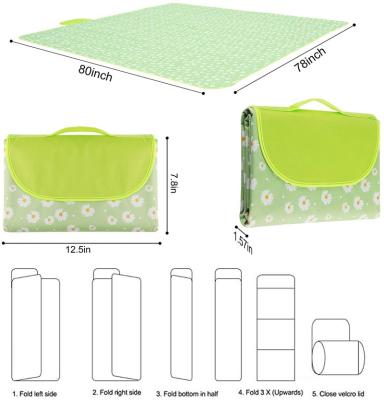 China Waterproof and Sandless Picnic Mat Outdoor Camping Beach Travel Beach Picnic Blanket for 4-6 Adults Picnics for sale