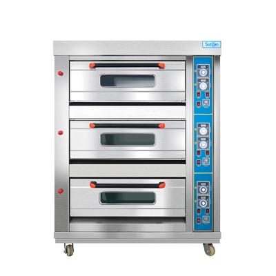 China Commercial Supply High Quality Gas Cooker For Bread Pizza Deck Oven Baking Store Machinery Bread Gas Oven Bakery Baking Prices for sale