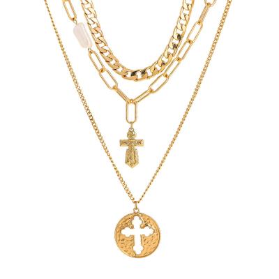 China New Product Ladies Religious Lattice Chain Multi-piece Cross Necklace Can Be Split And Layered To Wear Creative Fashionable Necklace for sale