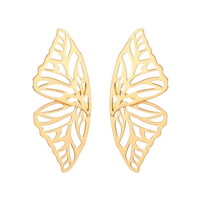 China New FASHIONABLE Symmetric Alloy Butterfly Retro Stud Earrings Shape Geometric Stud Earrings Wholesale In Stock For Women for sale