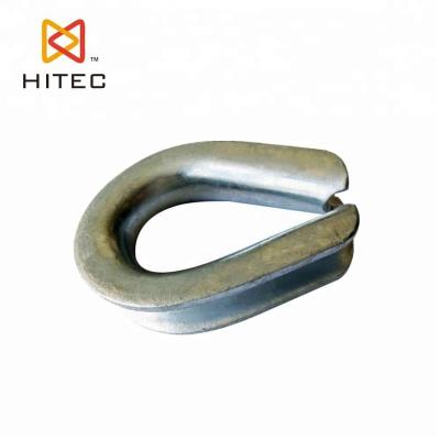 China Extra Heavy Duty Wire Rope Terminal Fittings G-414 Hot Dip Galvanized Wire Rope Thimble for sale